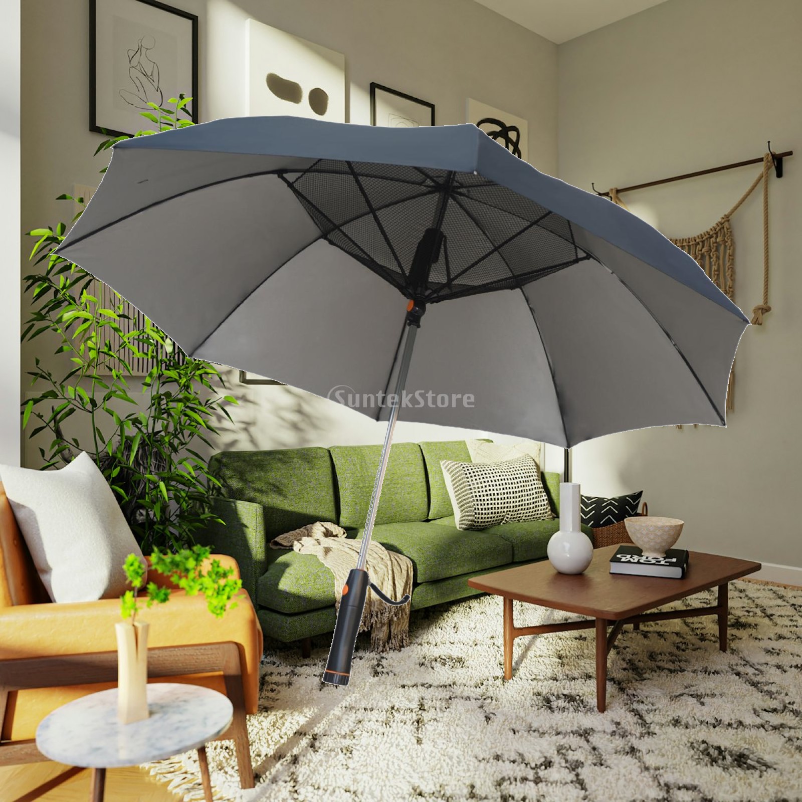 Outdoor Sports Umbrella - 팬이 내장된 여행용 우산, 휴대용 차양