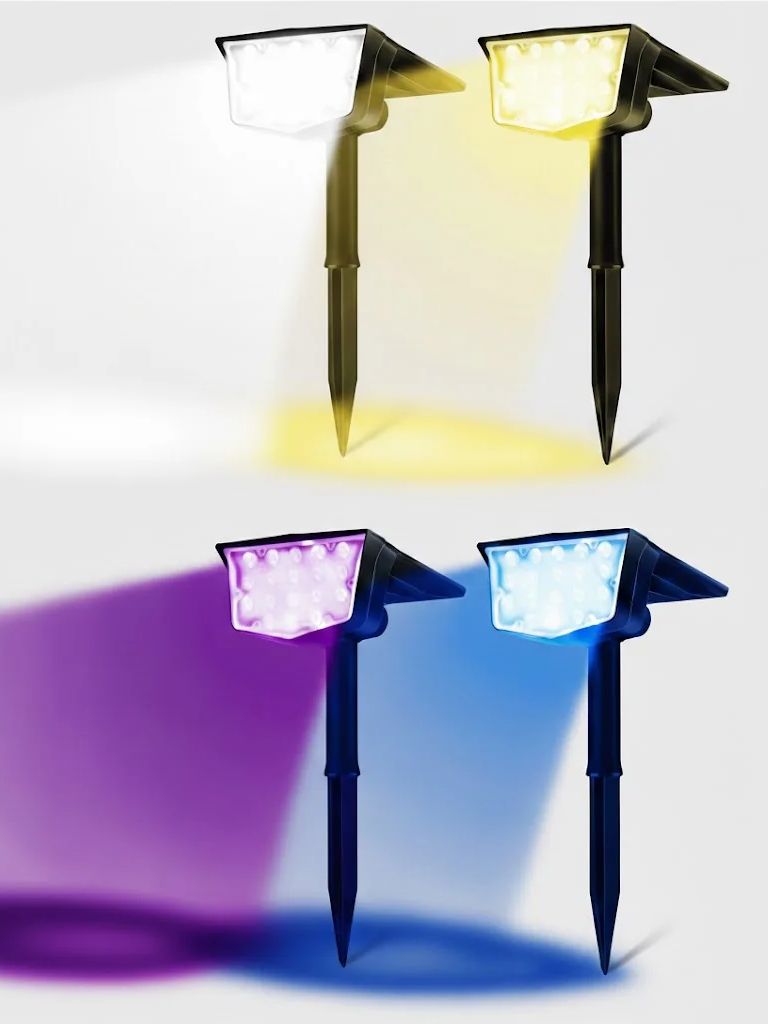Outdoor Spotlight - 2개 태양광 야외 스팟 조명 700루멘