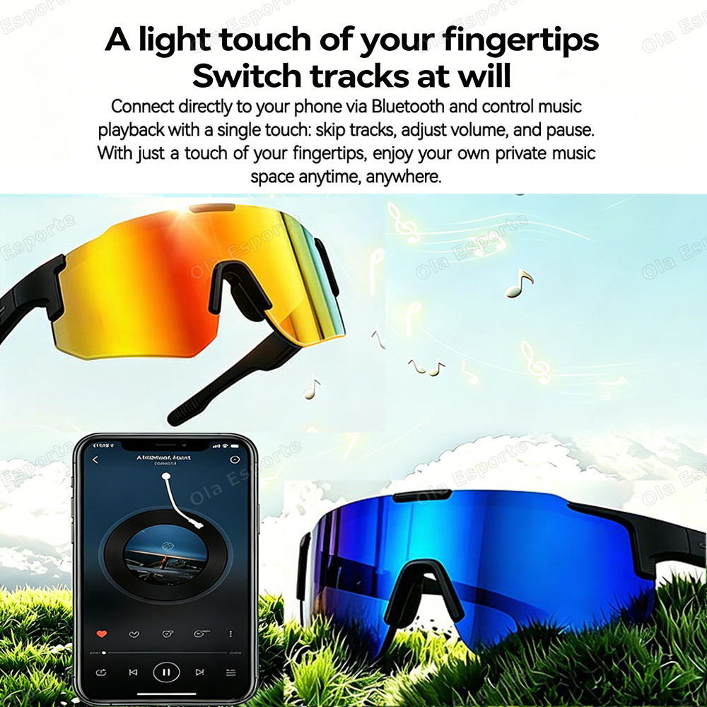 사이클링 스마트 안경 HD 블루투스 통화 음악 선글라스 - Outdoor Sport Glasses 리뷰 및 가격