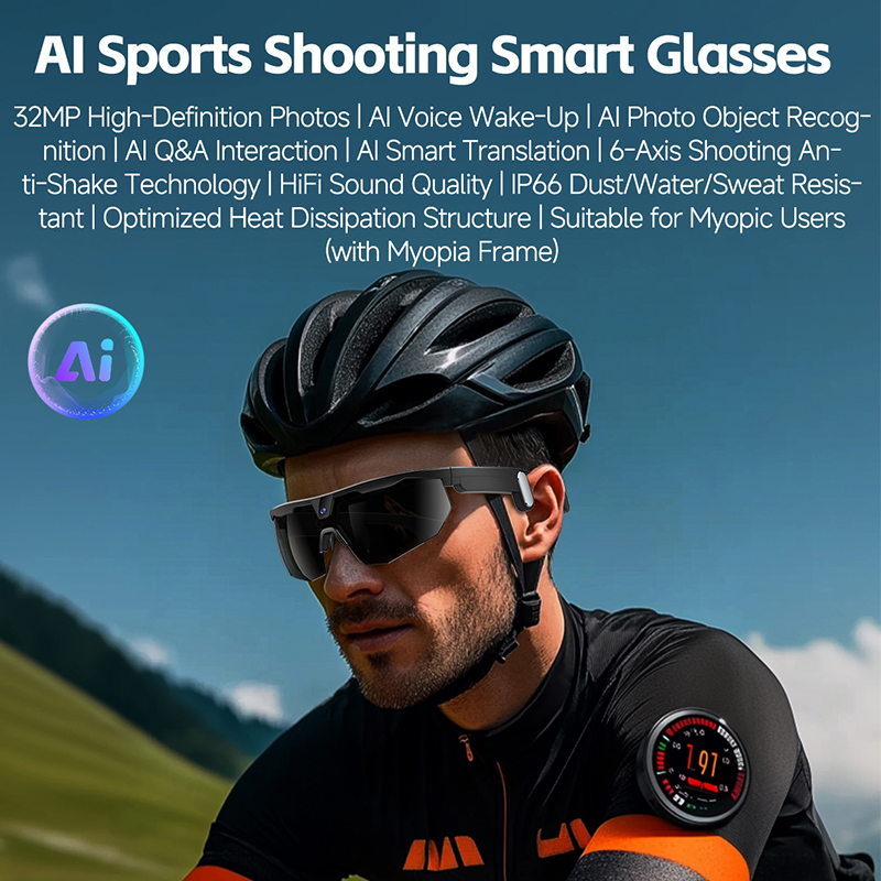 새로운 멋진 사이클링 스마트 안경, 흔들림 방지 촬영, - Outdoor Sport Glasses 리뷰 및 가격