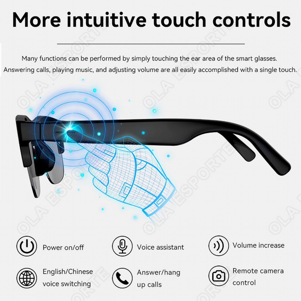 새로운 스마트 안경 V5.3 블루투스 통화 고품질 헤드 - Outdoor Sport Glasses 리뷰 및 가격