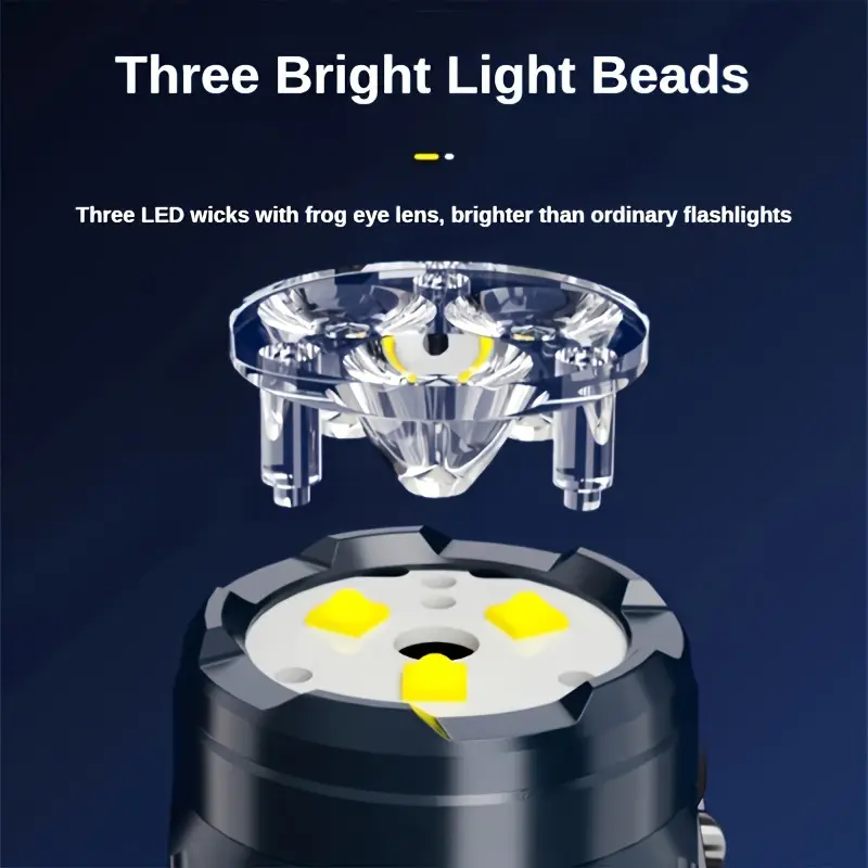 펜 클립이 있는 미니 3LED 손전등, 야간 걷기용,  - Outdoor Spotlight 리뷰 및 가격