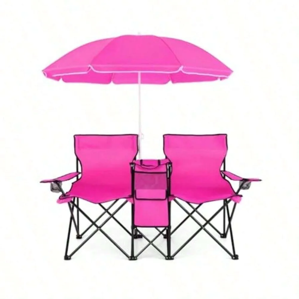 휴대용 접이식 2인용 캠핑 의자, 탈부착 가능한 조절식 - Outdoor Sports Umbrella 리뷰 및 가격