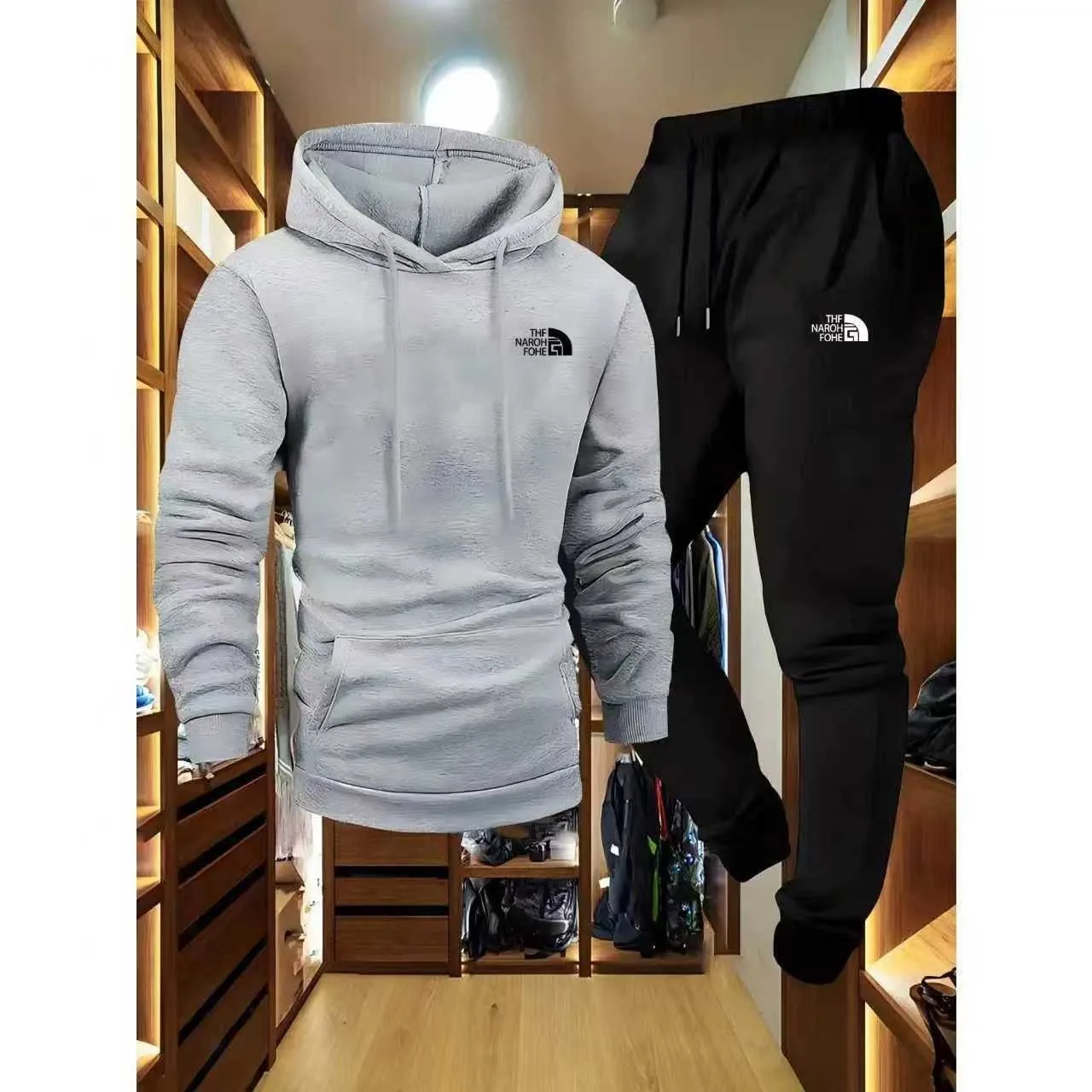 남성용 가을·겨울 패턴 캐주얼 투피스 세트 후드 스웨트 - Outdoor Sport Hoodie 리뷰 및 가격